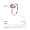 4b9cf213c5bf530d Modian Fashion Cocktail Color Ring Pure 925 Sterling Silver 6 Shape Geometric Tourmaline Finger Rings for Women Fine Jewelry