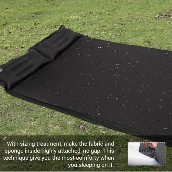 Ubon Doppelte Selbstaufblasende Schlafmatten Isomatte Aufblasbare Matratze für 2 Personen 3,6cm Luftmatratzen und leichtes Campingbett