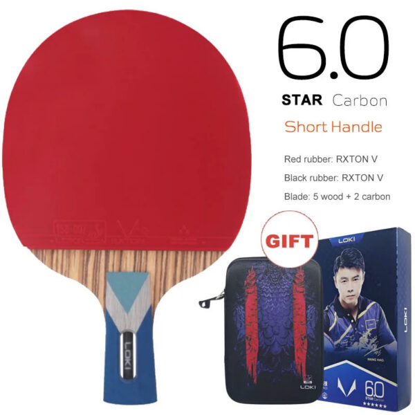 4bb5d2643644c023 Loki RXTON R-Series 5/6/7 Star Table Tennis Racket Carbon Balance Offensive Ping Pong Racket Professional Hollow Handle