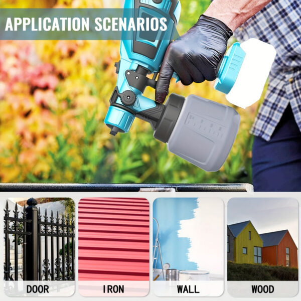 Fence Cleaning Tools, Battery Spray Gun Paint Sprayer For Walls And Ceigs, Fence, Wood
