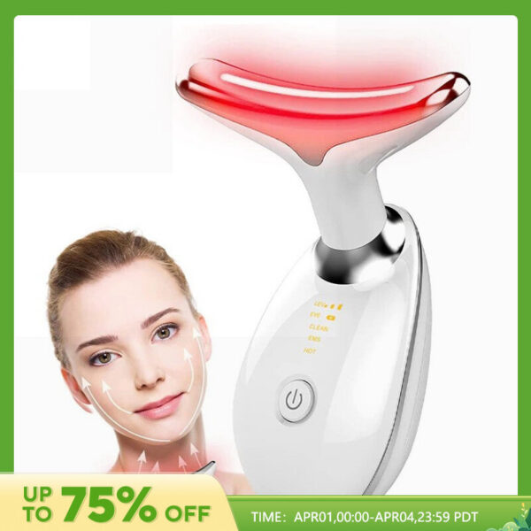 Lifter EMS Neck Face Lifting Massager Skin Tighten Device LED Photon Anti Wrinkle Double Chin Remover
