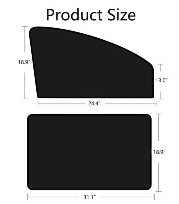 Car Side Sun Shades, 4 PCS Window Sunshades Privacy Curtains, 100% Block Light f