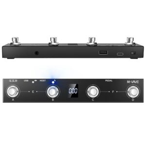 M-vave Chocolate Plus Programmable MIDI Controller 4 Buttons Footswitch Supports USB MIDI  and Host Function