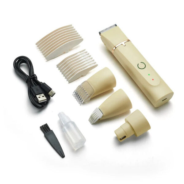 4bee4c31ff1d265e Professional 4-in-1 Electric Pet Grooming Tool Set Dog Hair Clippers USB Rechargeable Pets Haircut Trimmer Shaver Cats Supplies