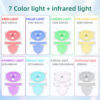4bf74bb8a0319e87 LED 8 Colors Face Mask and Neck Red Light Near Infrared Therapy Anti Aging Wrinkle Acne Pore Oil Control Skin Tighten Whiten