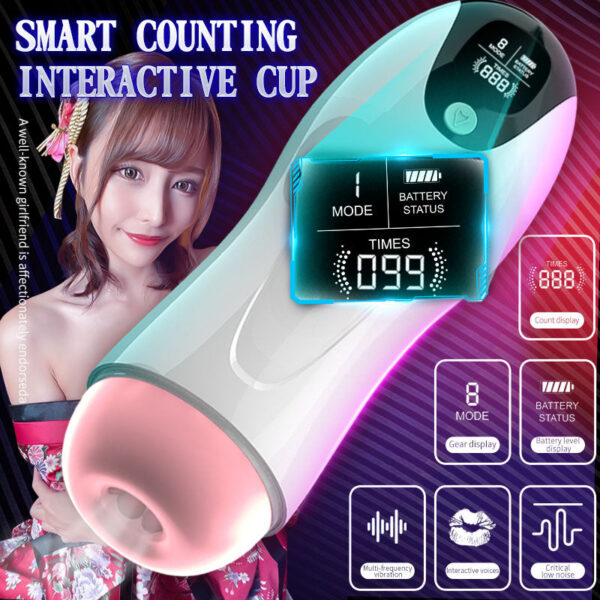 Adult Products Men's Automatic Airplane Cup Sucking Telescc Intelligent Sound Heating Simulation Channel Sex Masturbation
