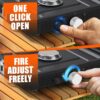 Hengriacly Campingkocher, Collapsible & Tragbare, Gaskocher 2 Flammig mit Piezo-Zündung, inkl. Grillplatte & Gasschlauch, für Outdoor BBQ, Wandern & Notfälle, Butan