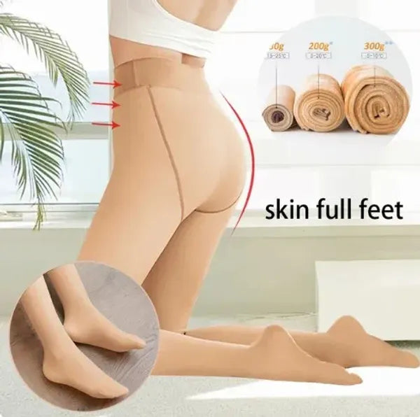 4c054b3a6f0d2d96 Women Socks Thermal Tights Woman Sexy Winter Skin Effect Pantyhose Warm Fleece Tight Polar Stockings Legging Sock Pants