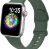 4c06571c1fd90572 TreasureMax Sport Band Compatible with Apple Watch Bands 38mm 40mm 41mm 42mm 44mm 45mm 49mm,Soft Silicone Strap Compatible for Apple Watch Series 9 Ultra 8 7 6 5 4 3 2 1 SE Men Women Grey 38/40/41MM
