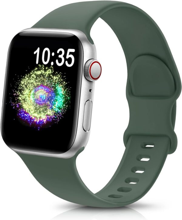 4c06571c1fd90572 TreasureMax Sport Band Compatible with Apple Watch Bands 38mm 40mm 41mm 42mm 44mm 45mm 49mm,Soft Silicone Strap Compatible for Apple Watch Series 9 Ultra 8 7 6 5 4 3 2 1 SE Men Women Grey 38/40/41MM