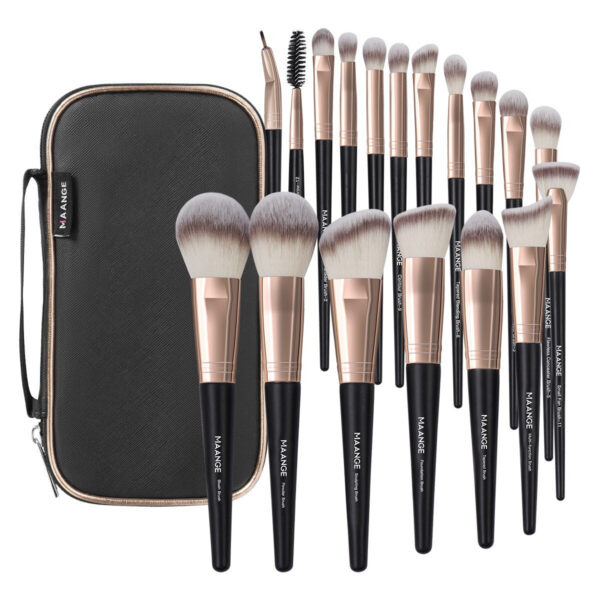 4c0d935cdc5cb435 Maange 18Pcs Makeup Storage Set Soft Bristles Foundation Brushes Eyeshadow Blusher Concealer For Women Beginner Kit
