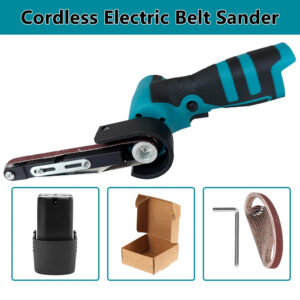 4c1e31c1b567c394 New Electric Mini Belt Sander Sand Variable Speed Angle Grinder Tool Cordless Belt Sander Polisher Power Tool For 16.8V Battery