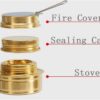VOANZO Portable Alcohol Stove Hiking Stove Camping Stove Spirit Burner Compatible with Trangia for Outdoor Hiking Camping