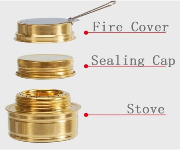 VOANZO Portable Alcohol Stove Hiking Stove Camping Stove Spirit Burner Compatible with Trangia for Outdoor Hiking Camping