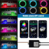 Car Hub Lamp RGB Kit Waterproof LED Strip Light APP/Remote Control Car Wheel Ring Neon Light Strip Colorful Adjustable Hub