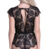 Anyou Womens Lingerie V-Neck Lace Bodysuit Mini Babydoll Featuring Plunging Eyelash Size XS-XXL