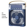 Portable Conditioners USB Electric Fan LED Night Light Water Mist Fun 3 In 1 Air Cooler Humidifie For Home