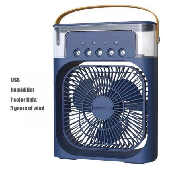 Portable Conditioners USB Electric Fan LED Night Light Water Mist Fun 3 In 1 Air Cooler Humidifie For Home