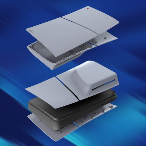 Limited Edition Grey Custom Replacement Faceplates with Skin &30th Anniversary Sticker ABS Cover Shell For PS5 Slim Console