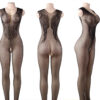 4c56950d26c4fd06 Plus Sexy Lace Lingerie Women's Transparent Catsuit Open Crotch Body Stockings For Sex Sling Halter Backless Teddies Bodysuits