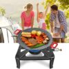 4c5d9d89cdb45cfd BACOENG Hockerkocher Gas 10KW, 4 Fuß Wok Campingkocher Inklusive 1.5 m Schlauch und 50 mbar Druckregler, 4-beiniger Gaskocher Camping Für Camping und Outdoor