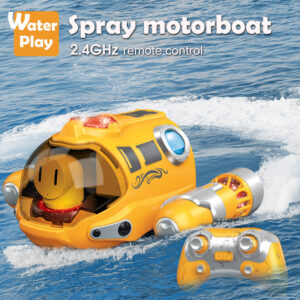 4c705ad4a4d96003 2.4GHz Remote Control Motorboat Waterproof Spray Swimming Pool Bathing RC Steamboat Toys For Boys And Girls Children's Gift