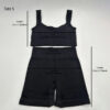 Seamless Yoga Workout Sets for Women 2 Pieces Gym Suits Ribbed Crop Tank High Waist Shorts Outfits Fiess Running