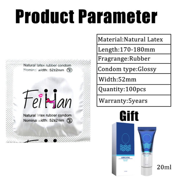 4c7785cd0d9d5216 100pcs Ultra Thin Condoms Hyaluronic Acid Smooth Natural Latex Cock Penis Sleeve with Lubricant 20ml Sex Toys for Couples