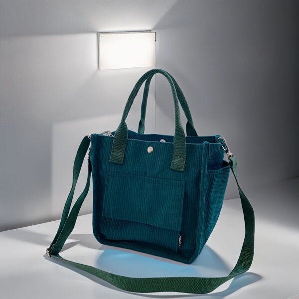 Mini Canvas Satchel Bag With Top Handle, Multi Pockets Shoulder Bag, Portable Lunch Box Storage Bag