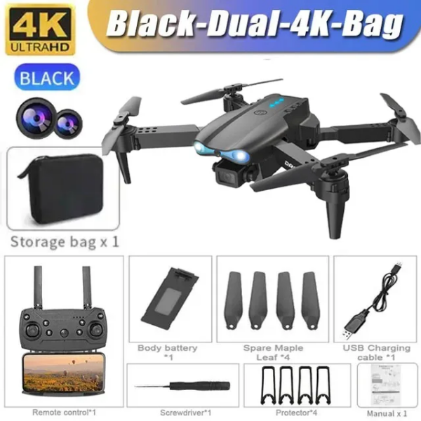 E99 Pro Professional Wide Angle RC Dron HD 4K Camera Mode Foldable Helicopter Aircraft Quadcopter Drone Kid Gift Toys