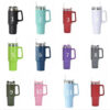 40oz Pink Tumblers Cup With Handle Insulated Stainless Steel Lids Straw Car Travel Mugs Coffee Tumbler Termos Cups ready to ship Water Bottles