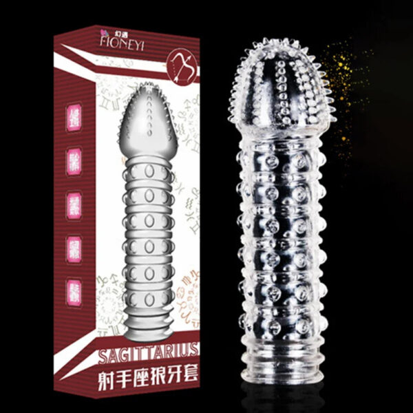 4cbc301fe116a6bb Spike Condoms Penis Extension Sleeves Sex Toys for Men Delay Ejaculation Reusable Condoms Enlargement Sperm Lock Cock Ring