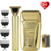 Men Electric Trimmers Set USB Rechargeable Hair Clipper Retro Double Cutter Head Shaver Beard Razor Haircut hine X0625