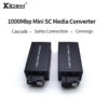 1 Pair Gigabit 100/1000M A/B SC Ethernet Fiber Switch Media Converter Rj45 Optic Transceiver 20KM fibra Switch with Power Supply