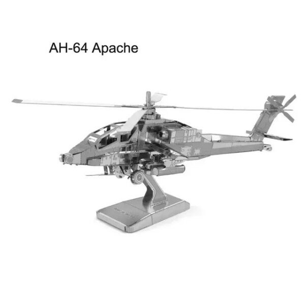 3D Metal Military J-20 J-10B SU-34 KA-50 Fighter UFO RAH-66 Helicopter DIY Handmade Assemble Model Jigsaw Puzzles