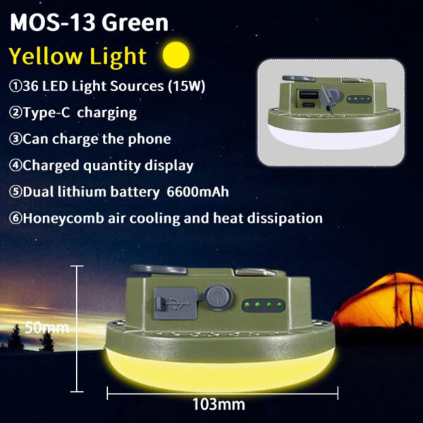 4cded0c62af68898 MOSLIGHTING 9900mAh Rechargeable Powerful Light Camping Lantern with Magnet Strong Light Portable Flashlight Tent Lamp Work LED