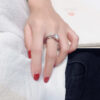 4ce8539eadedc074 Brand Promise Ring Set Real 100% Sterling Sier Diamond Engagement Wedding Band Rings for Women finger jewelry
