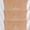 Lnngy 0.5ct-5ct Moissanite Pendant Necklace With Certificate For Women Original Real 925 Silver Chain Solitaire Drop Necklaces