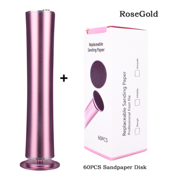 4ce9e65f6ab935e8 USB Rechargeable Wireless Electric File Cuticle Callus Dead Skin Remover hine Pedicure Tools Foot Heel Care Sandpaper