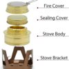 4ceab5b806a7aae2 Famgee Outdoor Mini Portable Alcohol Stove Burner for Backpacking Hiking Camping Survival (Gold)