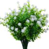 4ced1c9c3bce7d42 Artificial Plants Flowers Grass Shrubs 8 Pack No Fade Faux Plastic Flowers Outdoor for Farmhouse Garden Porch Patio Indoor Wedding Decoration Greenery Fake Plants uv Resistant