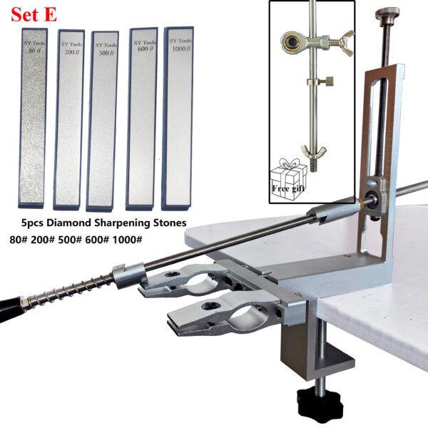 4cef9cf2da50ab68 S09 New Design Professional Fixed Angle Apex Knife Sharpener Kitchen Knife tools Knife Sharpening System with diamond stones Set