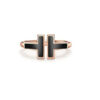 2024 designer ring Double Ring Serling Sier Plaed Rose Gold Opening Inlaid With Diamond Half Wedding Anniversary for women gift with boxq1
