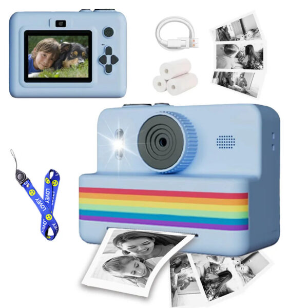 4d1df160e8214a02 Digital Children Camera For Photography Mini Printer Portable Thermal Instant Print Photo Kids Camera 2.8inch HD Video Toy Gifts