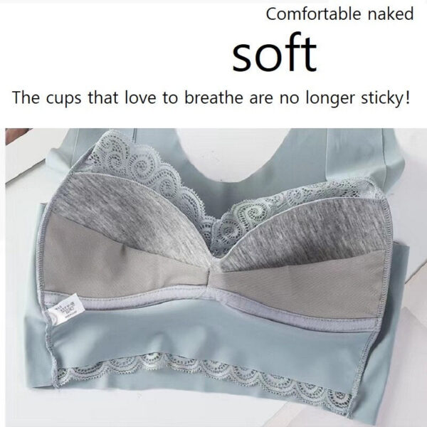 Women Lace Bra Camisole Underwear Bue L XL XXL Breathable V Neck Gather Up Soft Comfortabl Casual
