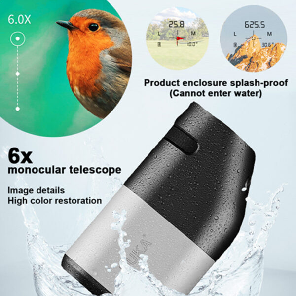 4d2e9a30e4f48873 2023 Newest Golf Laser Rangefinder 6X Monocular Distance Meter for Hunting Travel Telescope with Flag-Lock Slope DUKA