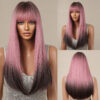 Black Long Straight for Women Natural Hair Synthetic Wigs Daily Cosplay Heat Resistant