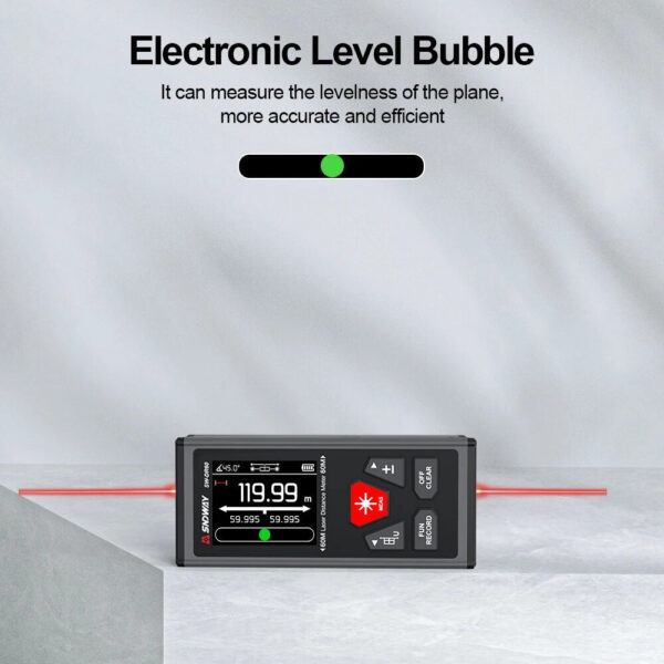 SNDWAY Dual Distance Meter Rechargeable Bilateral Laser Rangefinder 200m 120m Digital Tape Measure Angle Measurment Tool