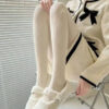 Women Socks Leggings Pantyhose Fleece Woman Spring And Autum Solid Color Thickened Complexioned Simple Commute Worn Outside Thin Fluffy