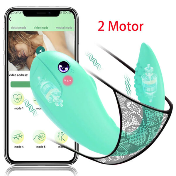 Bluetooth APP 2 Motors G Spot Vibrator for Women Dildo Clitoris Stimulator Vagina Vibrating Love Egg Panties Sex Toys for Adults